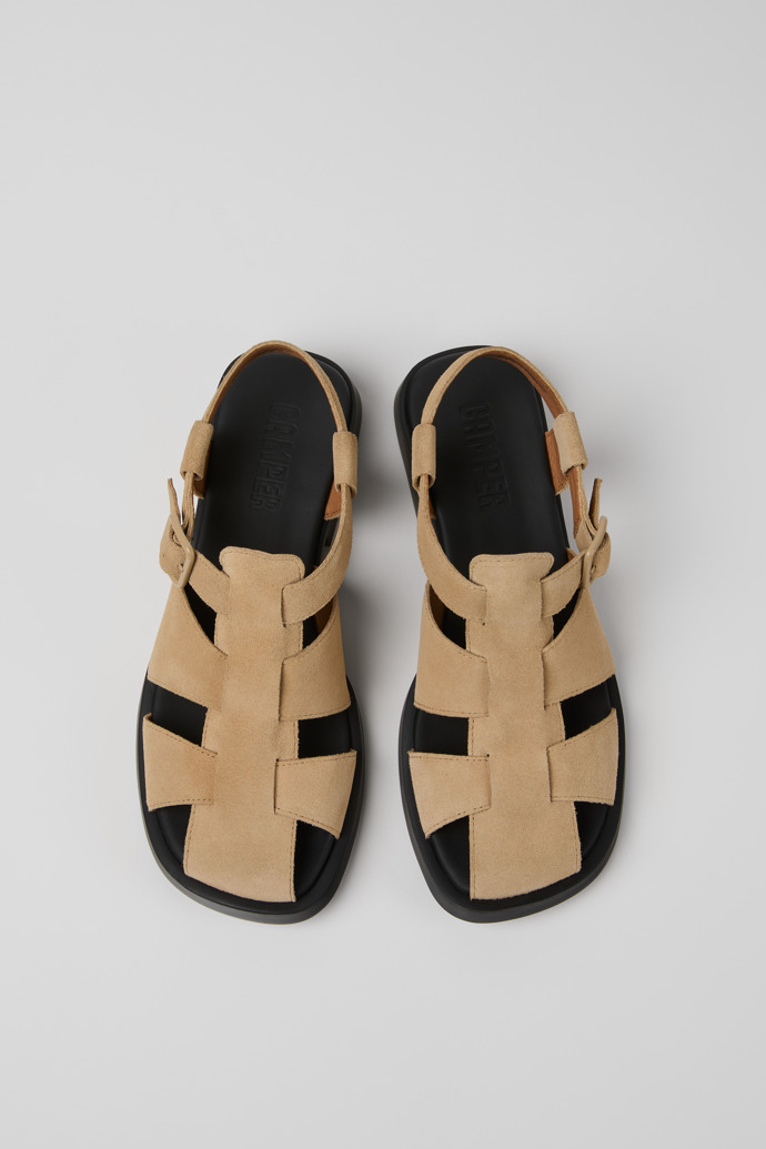 Neu Eingetroffen Camper Dana - Beige Sandalen aus Nubukleder für Damen.