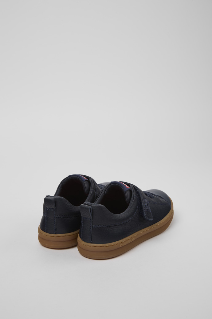 Neu Eingetroffen Camper Runner - Blauer Kindersneaker aus Leder und Textil.