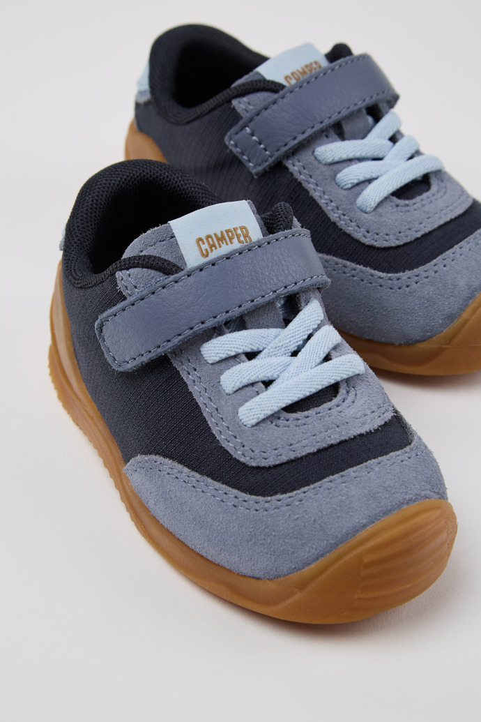 Neu Eingetroffen Camper Dadda - Blauer Kindersneaker aus Textil und Nubukleder