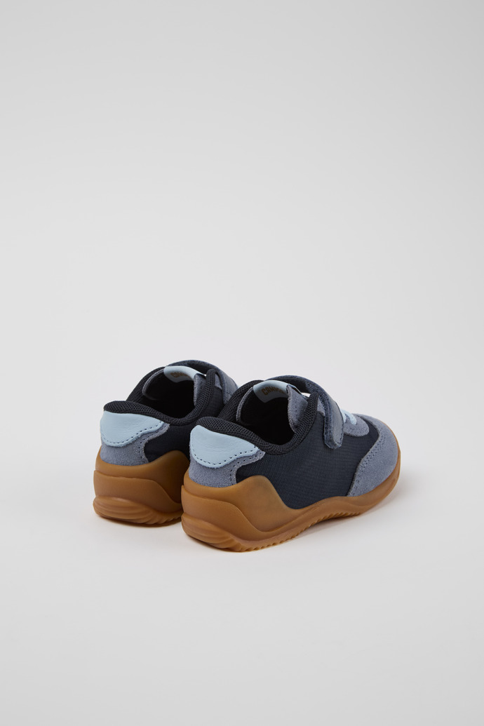 Neu Eingetroffen Camper Dadda - Blauer Kindersneaker aus Textil und Nubukleder