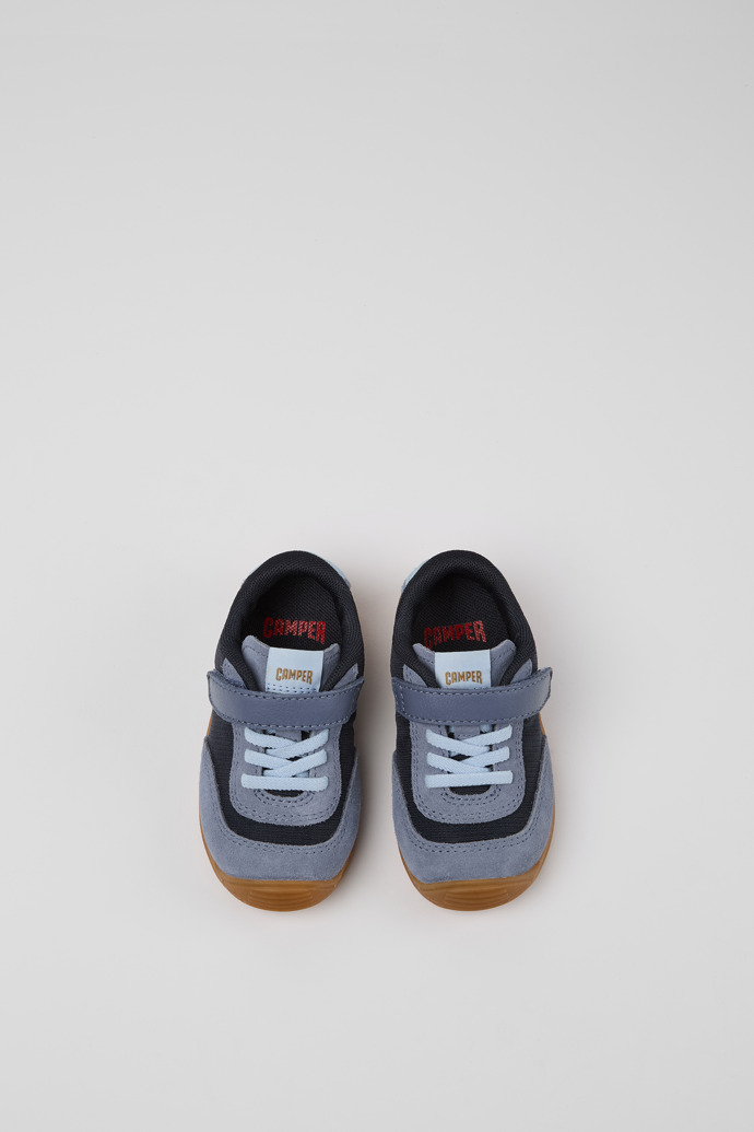 Neu Eingetroffen Camper Dadda - Blauer Kindersneaker aus Textil und Nubukleder