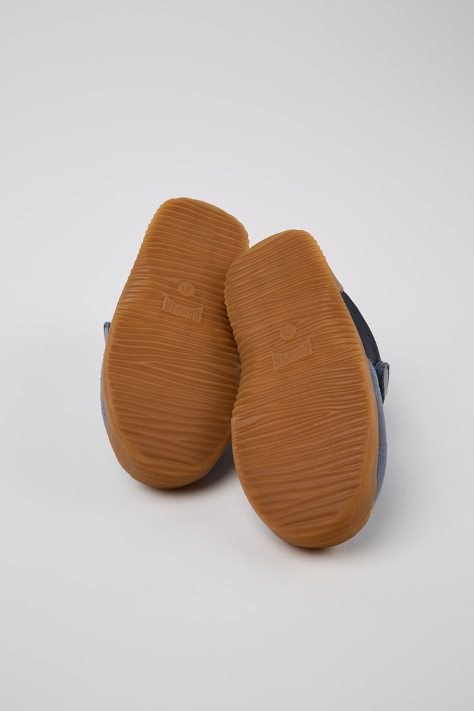 Neu Eingetroffen Camper Dadda - Blauer Kindersneaker aus Textil und Nubukleder