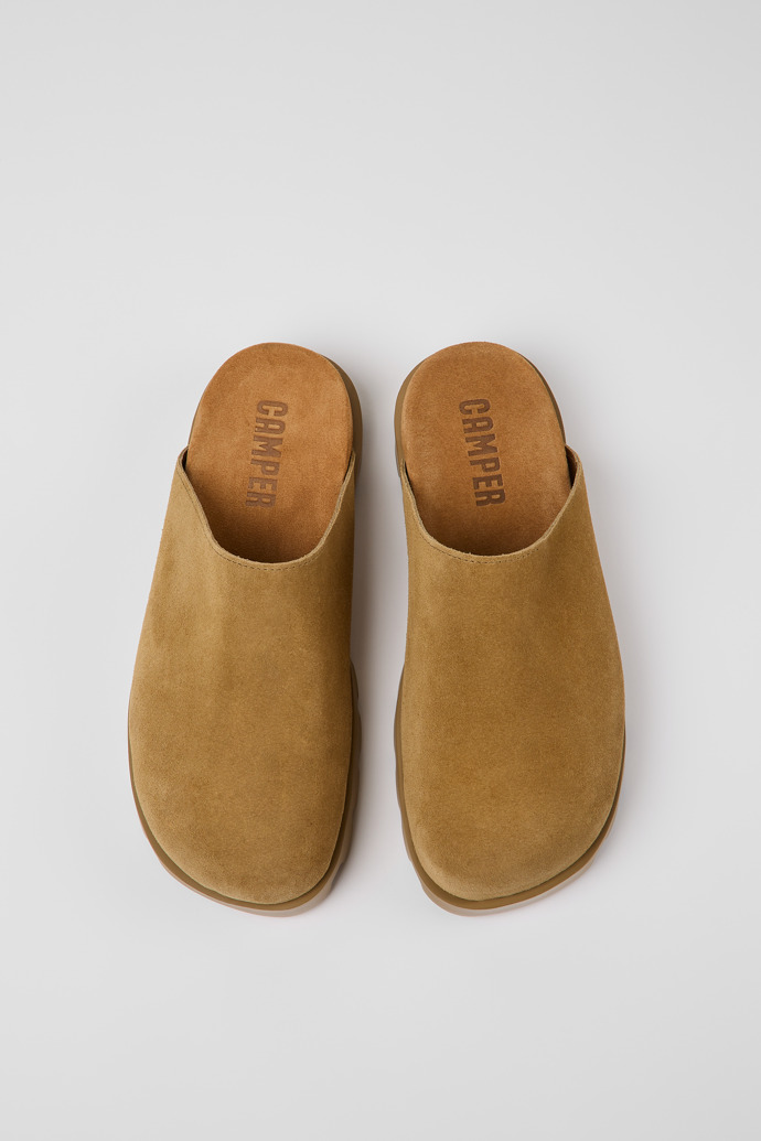 Neu Eingetroffen Camper Brutus Sandal - Braune Damenclogs aus Nubukleder