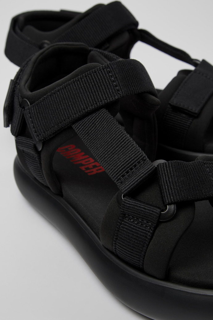 Neu Eingetroffen Camper Pelotas Flota - Schwarze Herrensandalen aus Textil