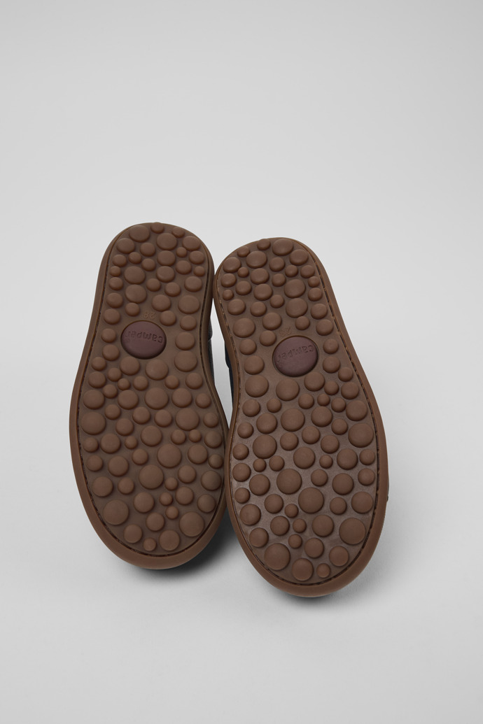 Neu Eingetroffen Camper Pelotas - Blauer Kinderschuh aus Leder und Textil.