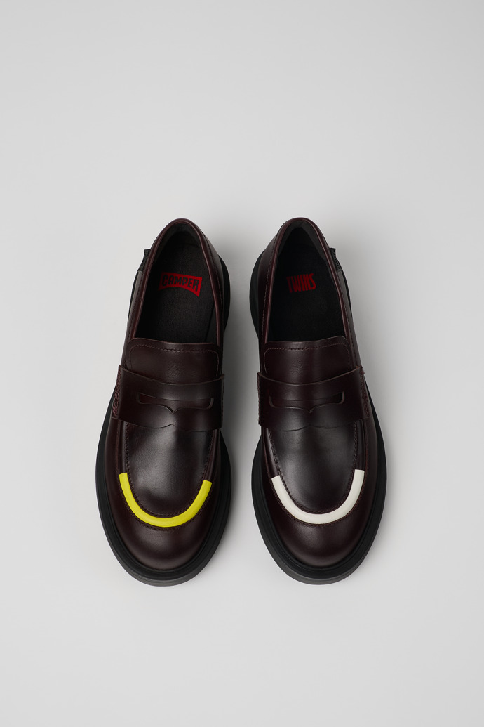 Neu Eingetroffen Camper Twins - Weinroter Damenloafer aus Leder