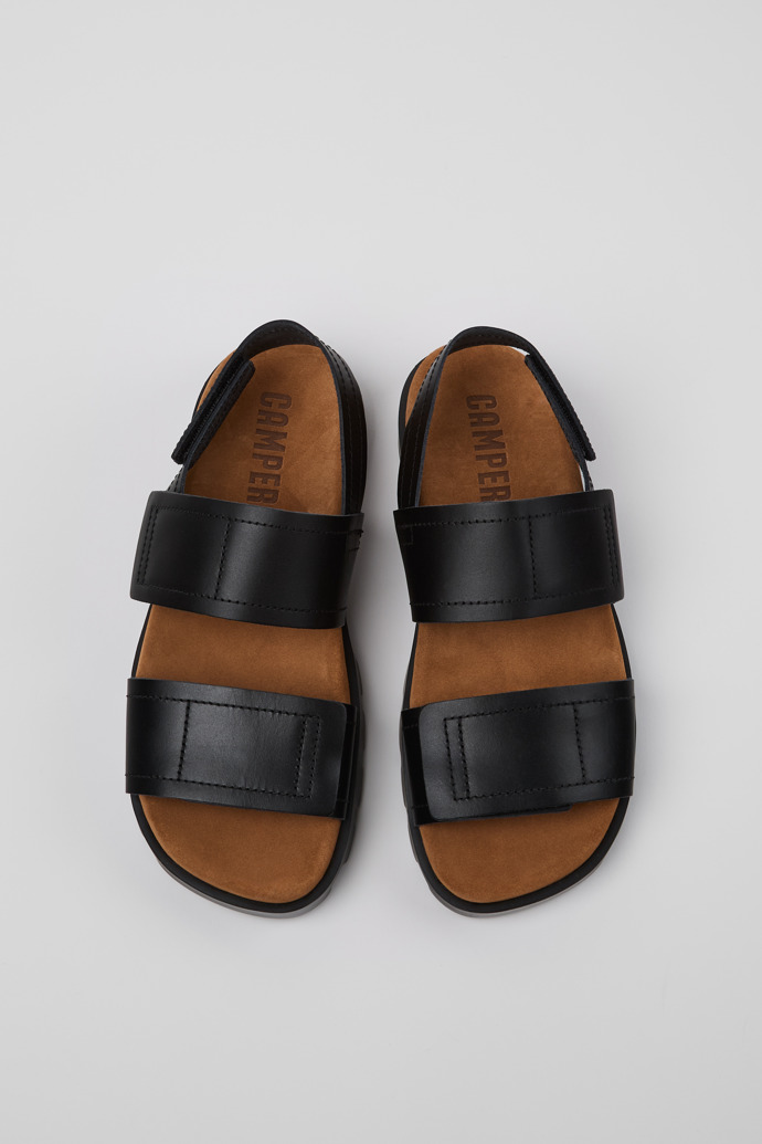 Neu Eingetroffen Camper Brutus Sandal - Schwarze Ledersandale für Damen.