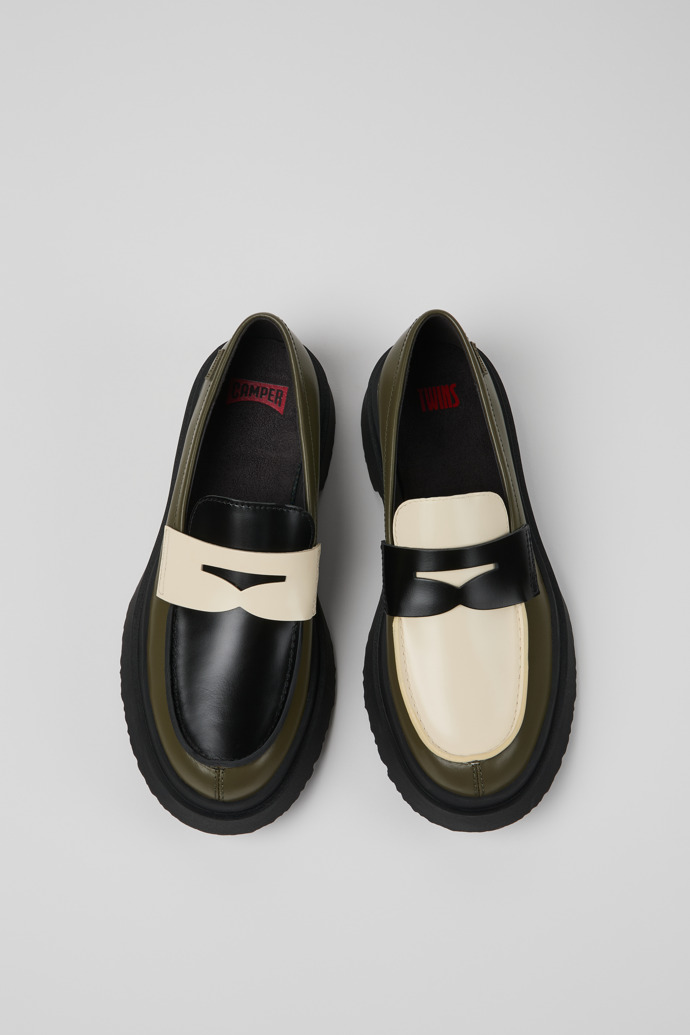Neu Eingetroffen Camper Twins - Mehrfarbige Lederballerinas/Mokassins für Damen.