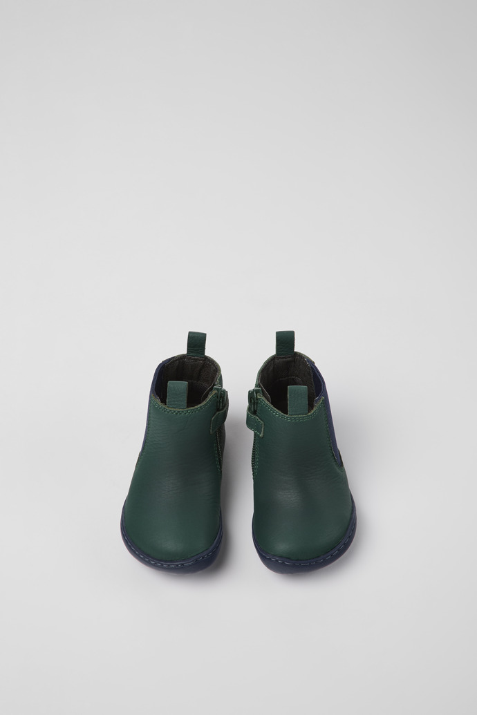 Neu Eingetroffen Camper Peu - Grün-blauer Kinderstiefel aus Leder