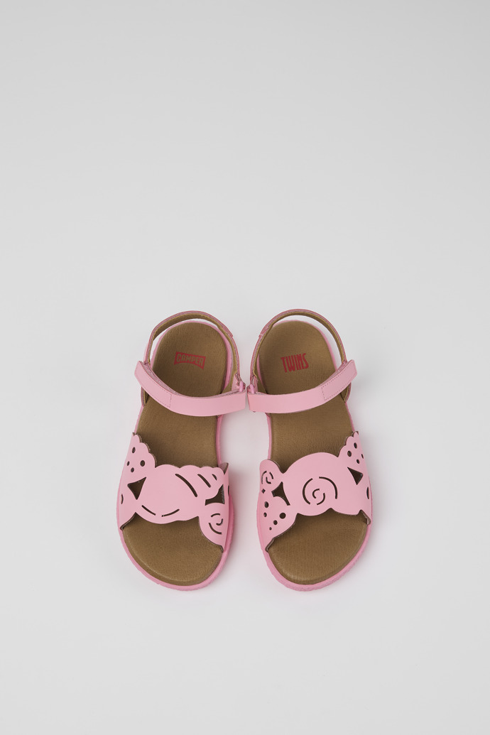 Neu Eingetroffen Camper Twins - Rosafarbene Ledersandalen