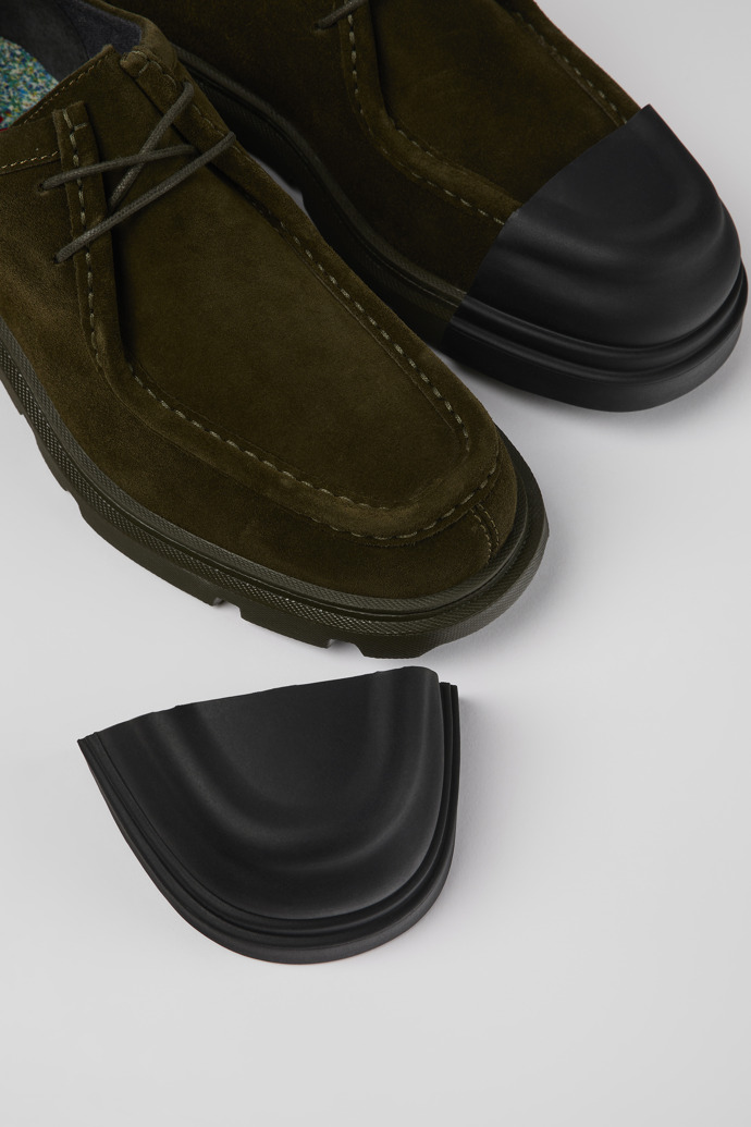 Neu Eingetroffen Camper Junction - Grüner Wallabee-Herrenschuh aus Nubukleder