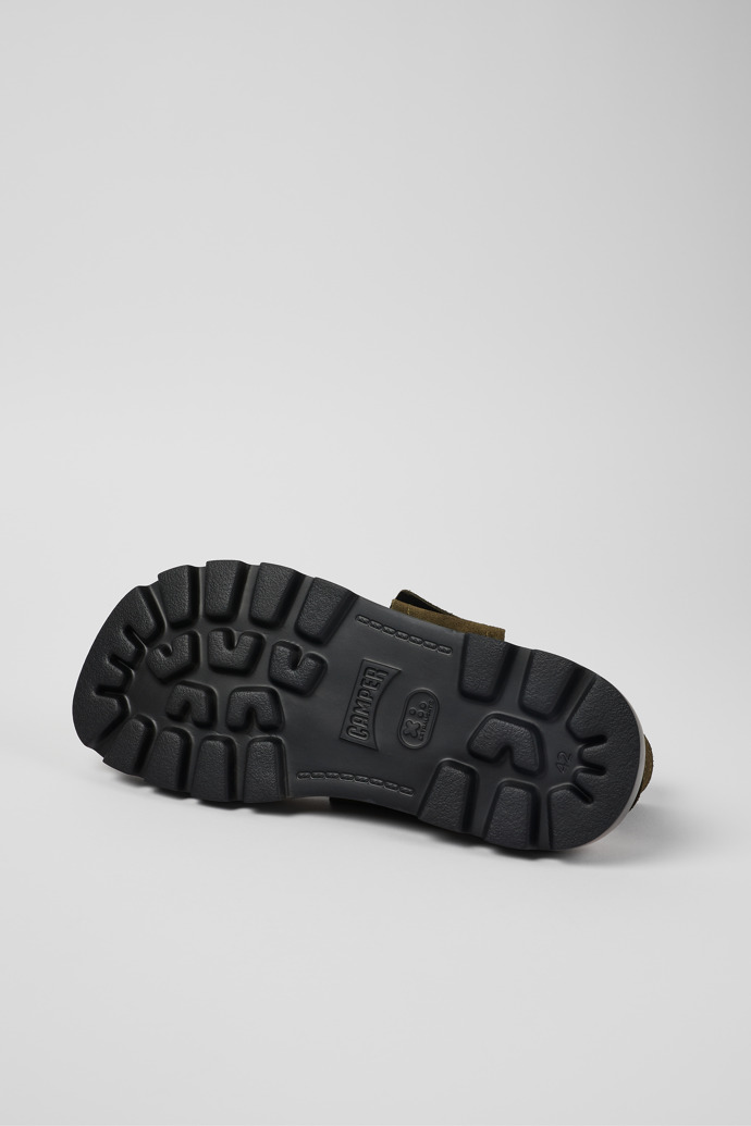 Neu Eingetroffen Camper Brutus Sandal - Grüne Herrensandalen aus Nubukleder mit Doppelriemen