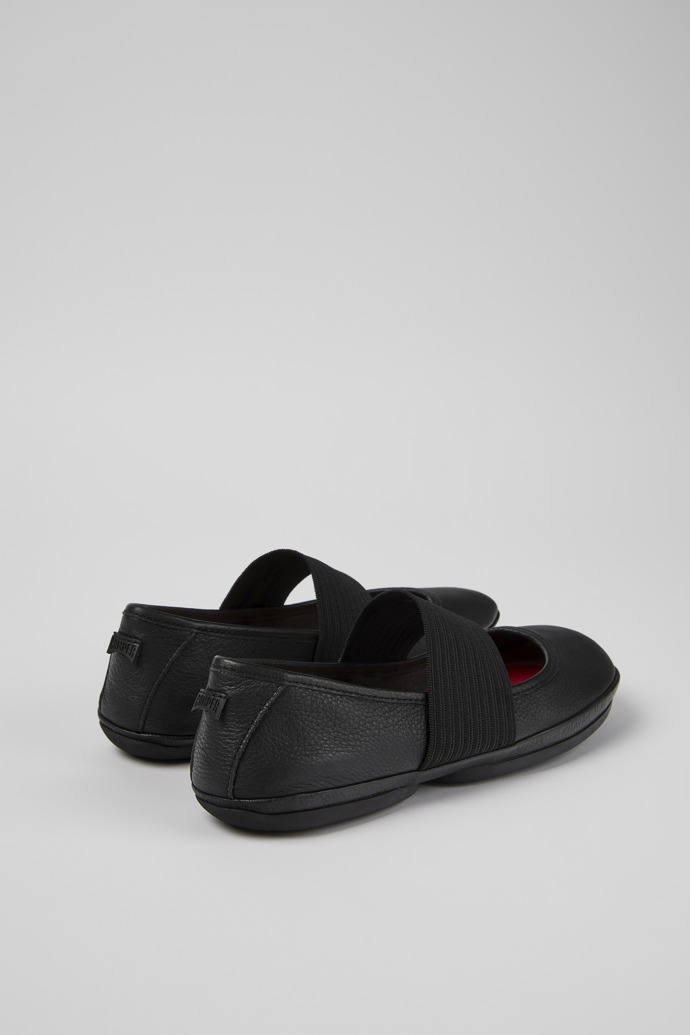 Neu Eingetroffen Camper Right Nina - Schwarzer Lederballerina für Damen.