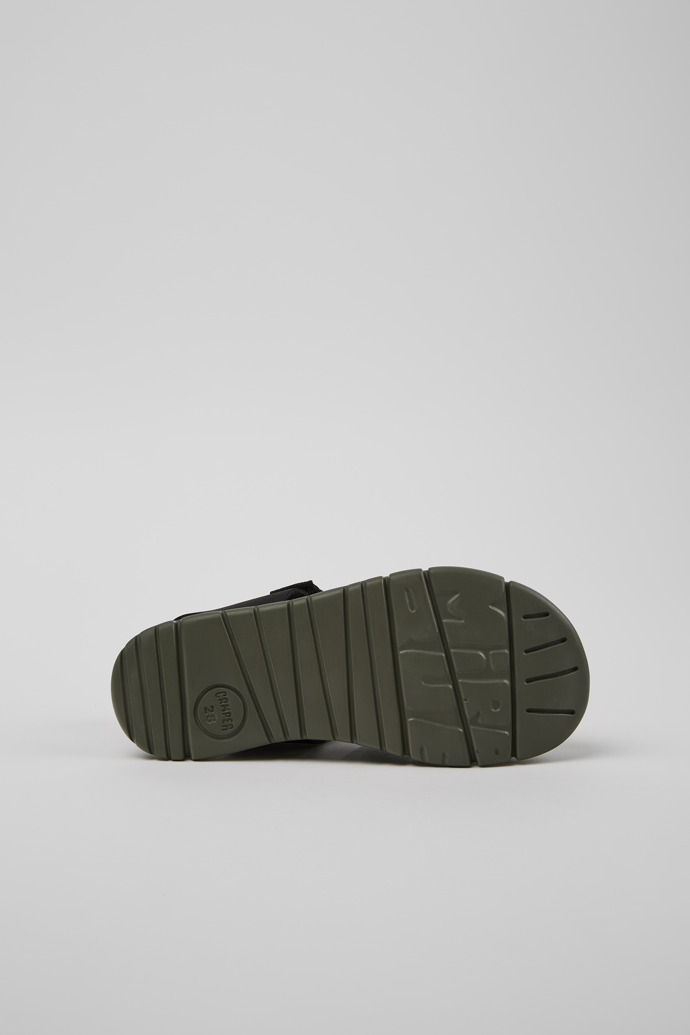 Neu Eingetroffen Camper Oruga - # Schwarzer Kindersandal aus Leder und Textil.