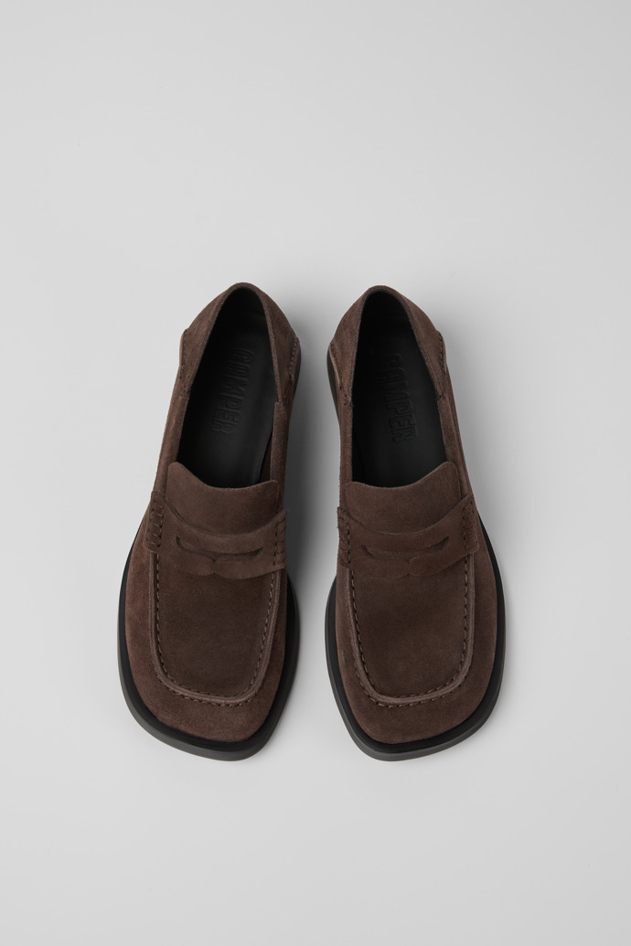 Neu Eingetroffen Camper Dana - Braune Damenballerinas aus Nubukleder.