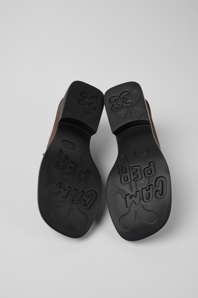 Neu Eingetroffen Camper Dana - Braune Damenballerinas aus Nubukleder.