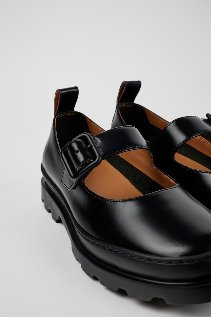 Neu Eingetroffen Camper Brutus - Schwarzer Lederschuh im Mary-Jane-Stil