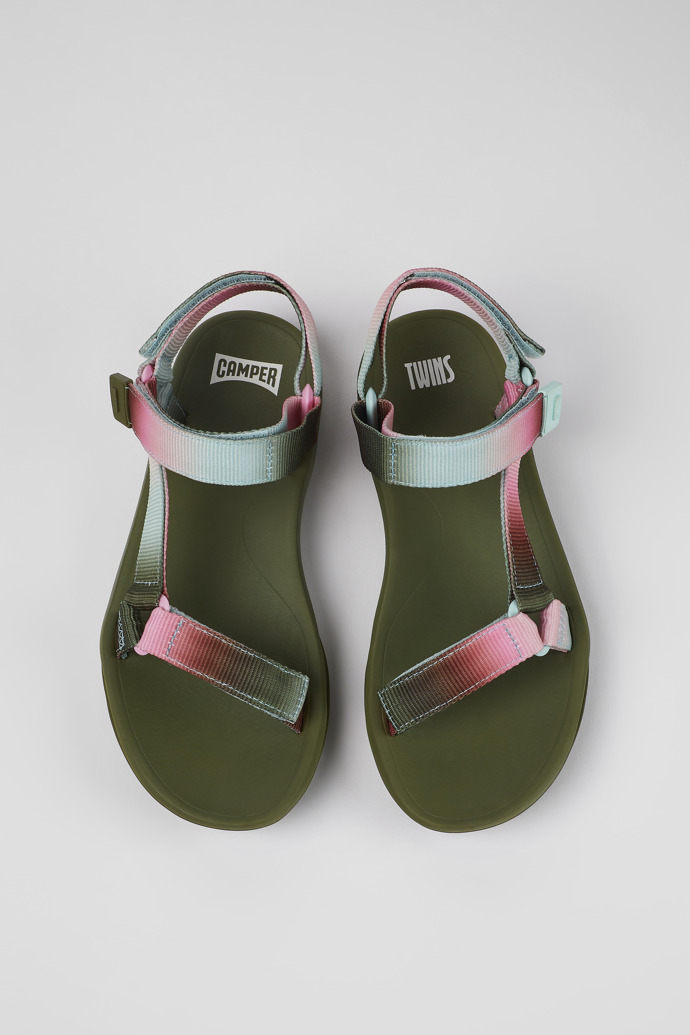 Neu Eingetroffen Camper Twins - Mehrfarbige Damensandalen aus Textil