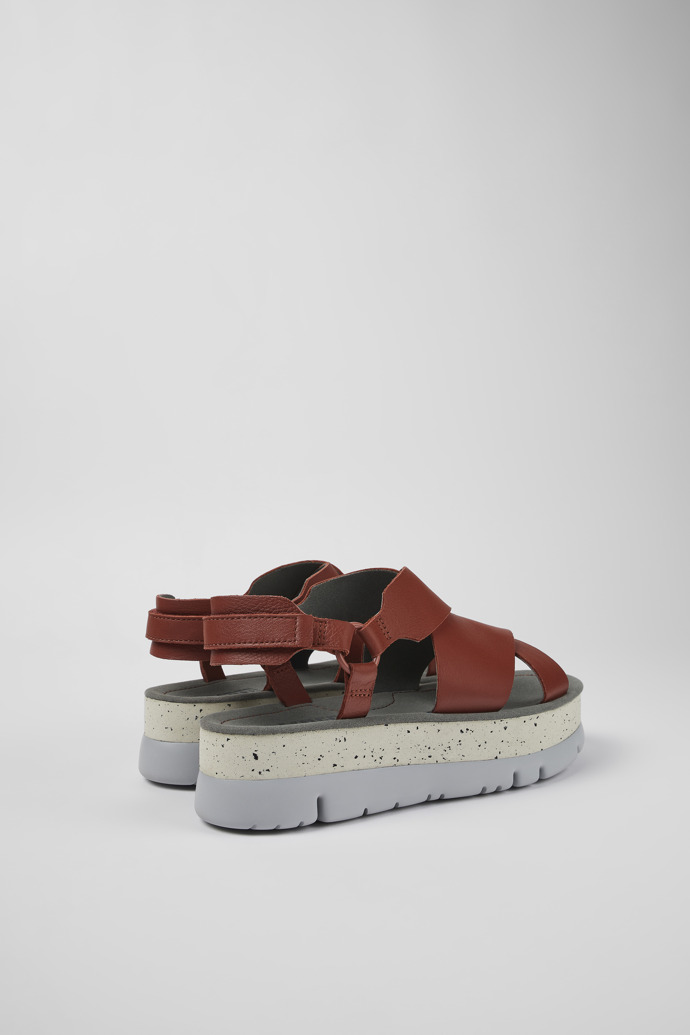 Neu Eingetroffen Camper Oruga Up - Rote Ledersandalen für Damen