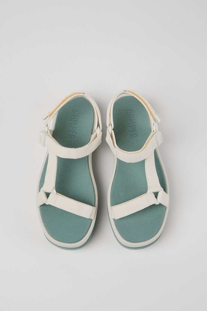 Neu Eingetroffen Camper Pelotas Flota Up - Weiße Sandale aus recyceltem PET für Damen.