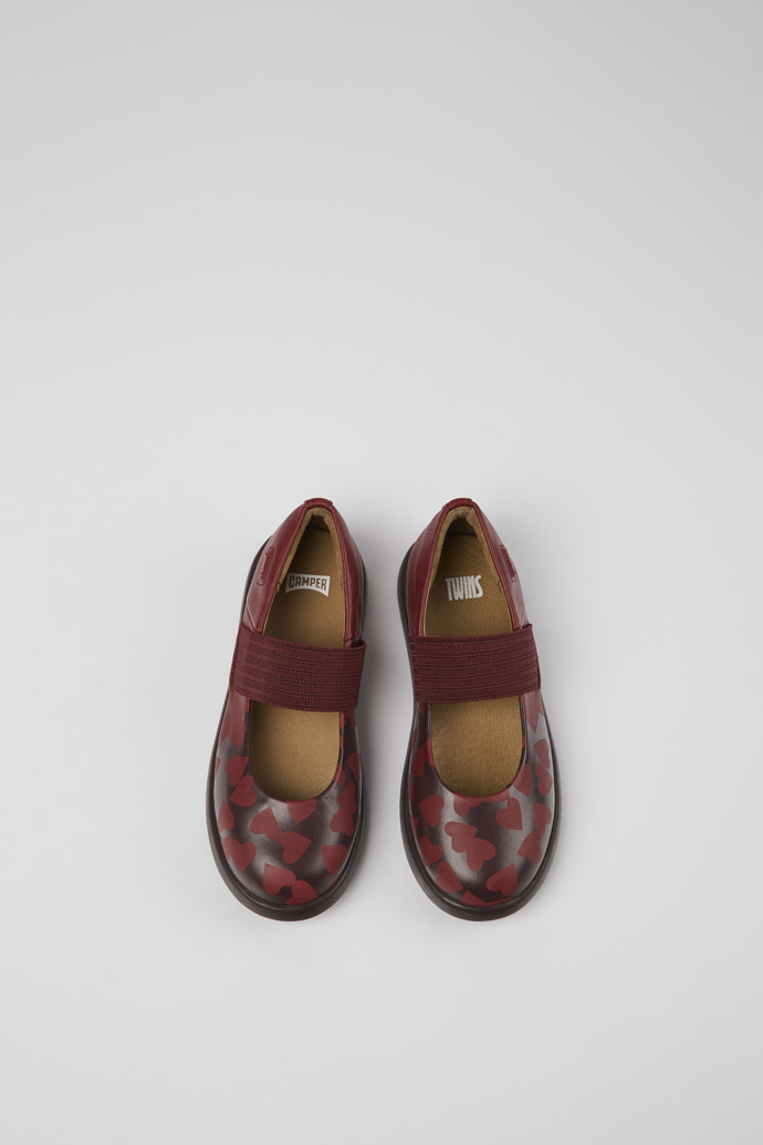 Neu Eingetroffen Camper Twins - Weinroter Kinder-Mary Jane aus Leder