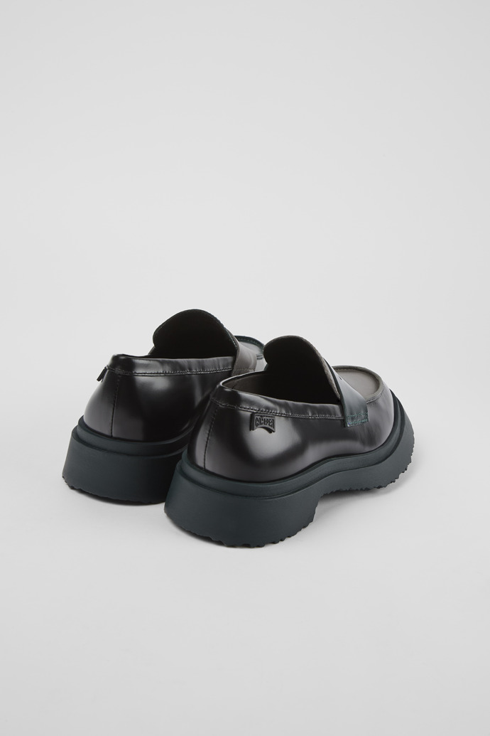 Neu Eingetroffen Camper Twins - Schwarzer und grauer Damenloafer aus Leder