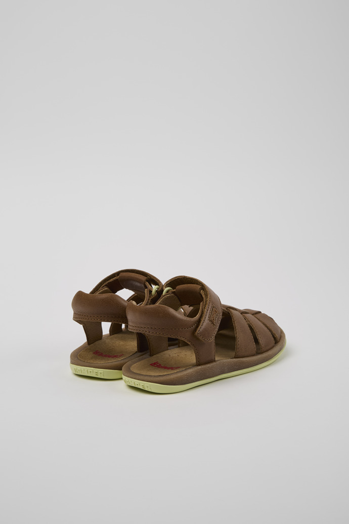 Neu Eingetroffen Camper Bicho - Brauner Kindersandale aus Leder.