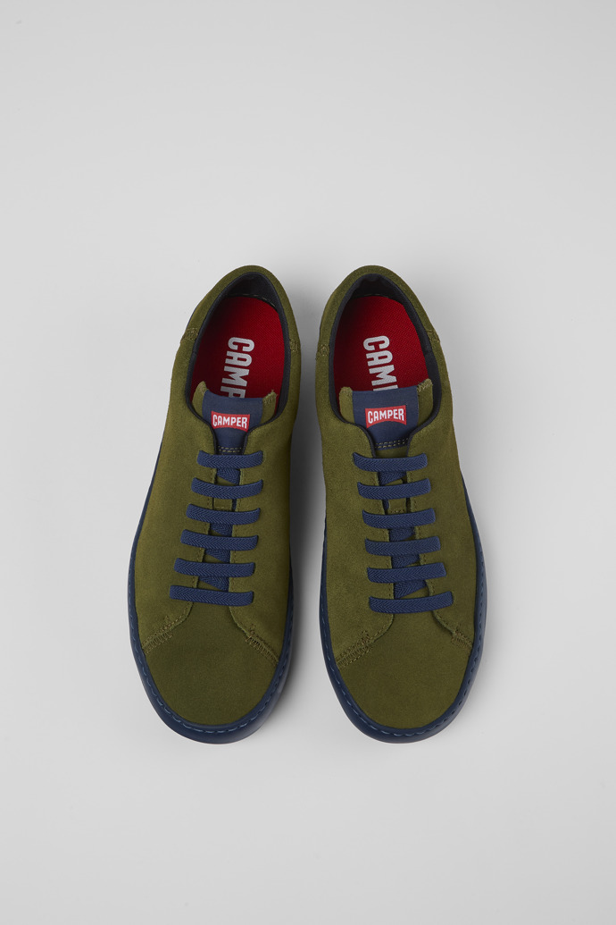 Neu Eingetroffen Camper Peu Touring - Grüner Herrensneaker aus Nubukleder