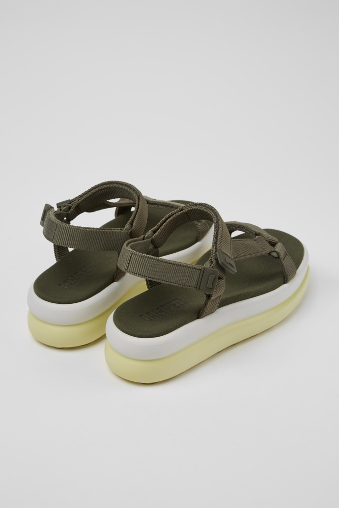 Neu Eingetroffen Camper Pelotas Flota Up - Grüne Sandalen aus Recycling-PET für Damen.