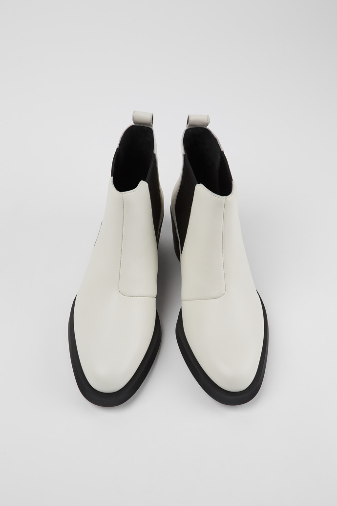 Neu Eingetroffen Camper Bonnie - Weiße Chelseastiefel aus Leder für Damen
