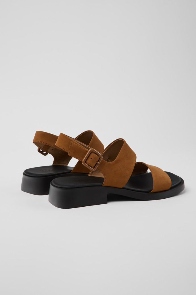 Neu Eingetroffen Camper Dana - Braune Sandale aus Nubukleder für Damen.