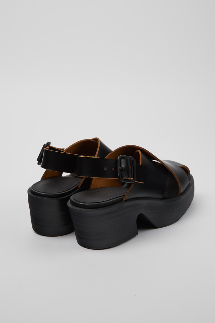 Neu Eingetroffen Camper Billie - Schwarze Ledersandale für Damen.
