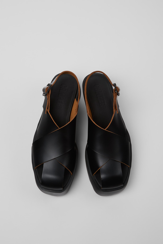 Neu Eingetroffen Camper Billie - Schwarze Ledersandale für Damen.