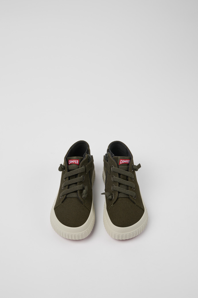Neu Eingetroffen Camper Peu Roda - Grüner Kindersneaker aus Textil