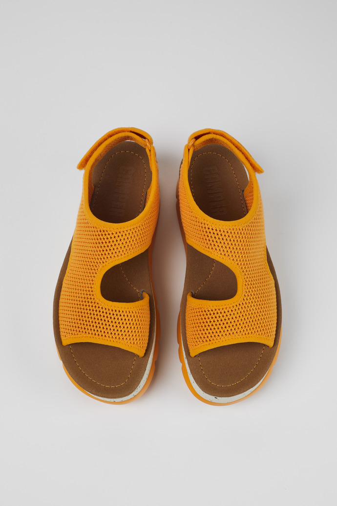 Neu Eingetroffen Camper Oruga Up - Orange Damensandalen aus Textil