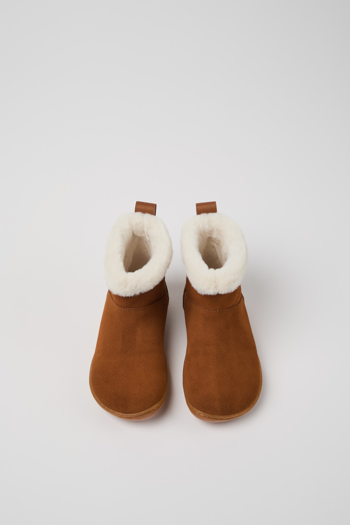 Neu Eingetroffen Camper Peu - Braune Kinderstiefelette aus Nubukleder.