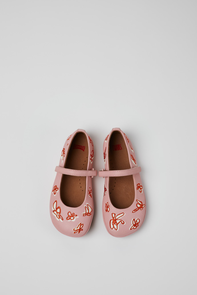Neu Eingetroffen Camper Twins - Mehrfarbige Lederballerina für Kinder.