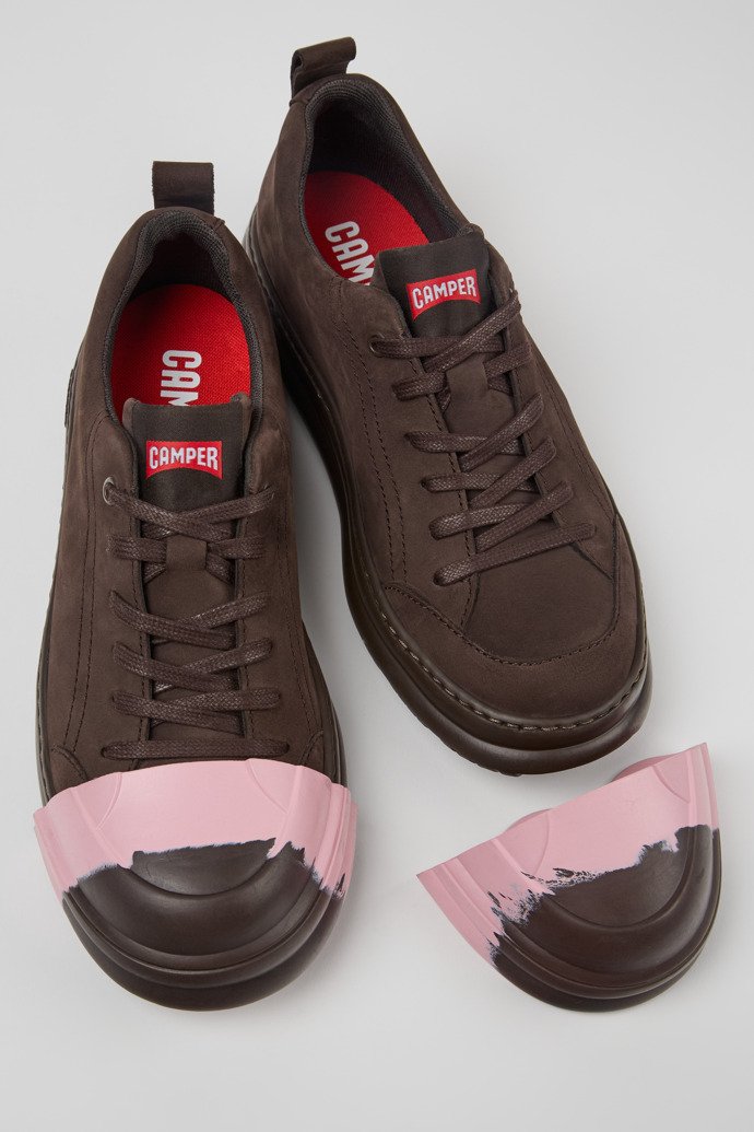 Neu Eingetroffen Camper Junction Runner - Braune Damensneaker aus Nubukleder.