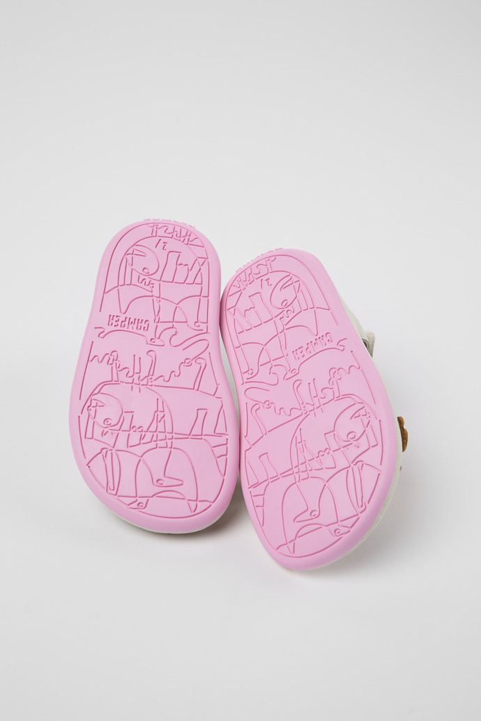 Neu Eingetroffen Camper Twins - Weiße Ledersandalen