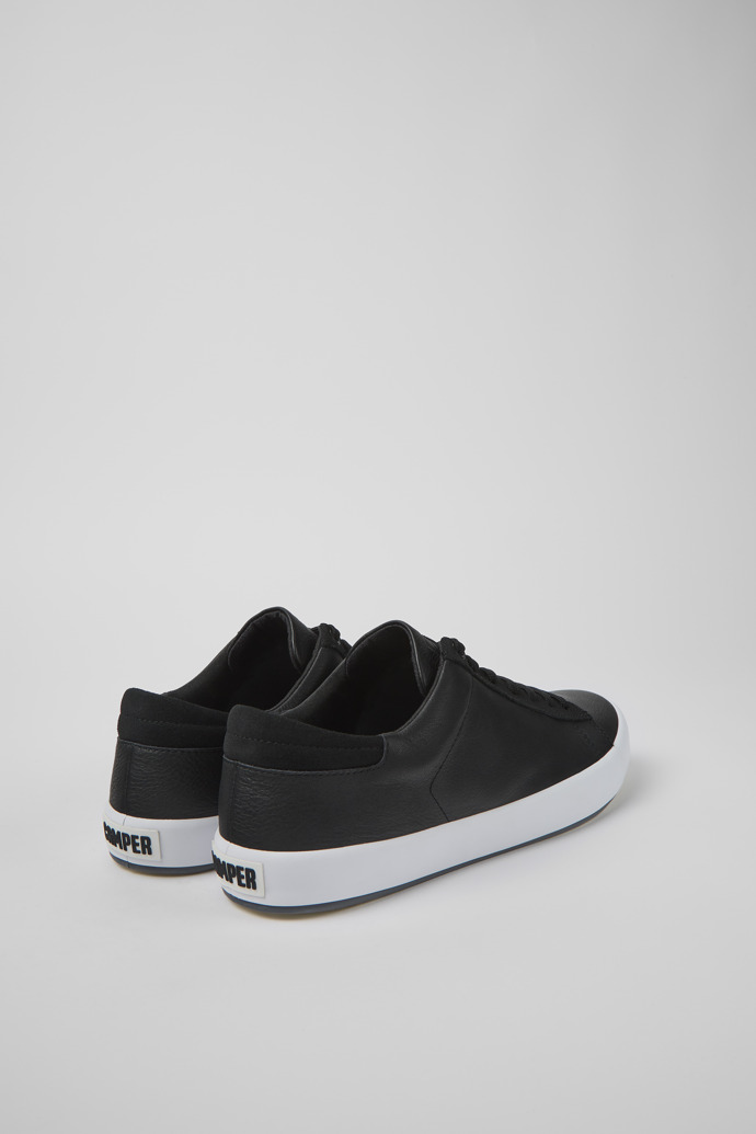 Neu Eingetroffen Camper Andratx - Schwarzer Herrensneaker aus Leder und Nubukleder.