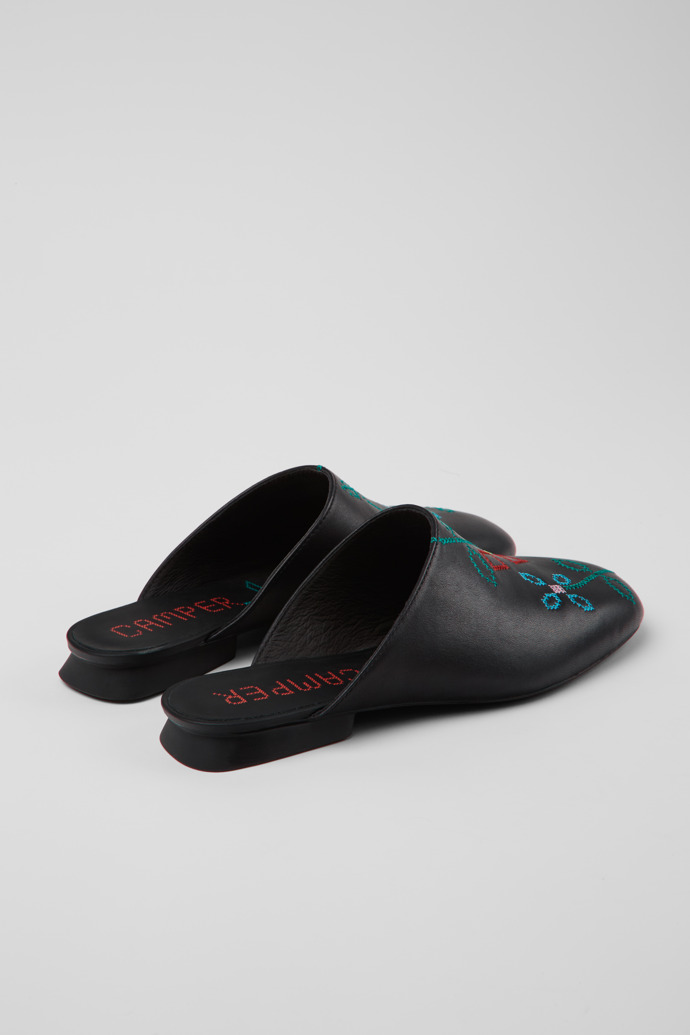 Neu Eingetroffen Camper Twins - Schwarzer Damensandalette aus Leder.