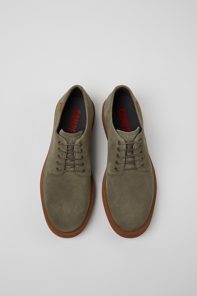 Neu Eingetroffen Camper Norman - Grüner Herrenschuh aus Nubukleder.