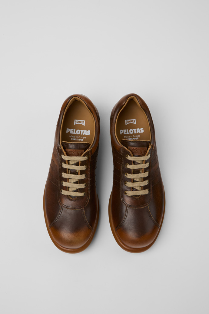 Neu Eingetroffen Camper Pelotas - Brauner Frauenschuh aus Leder.