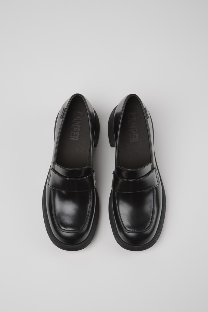Neu Eingetroffen Camper Thelma - Schwarze Lederloafer für Damen