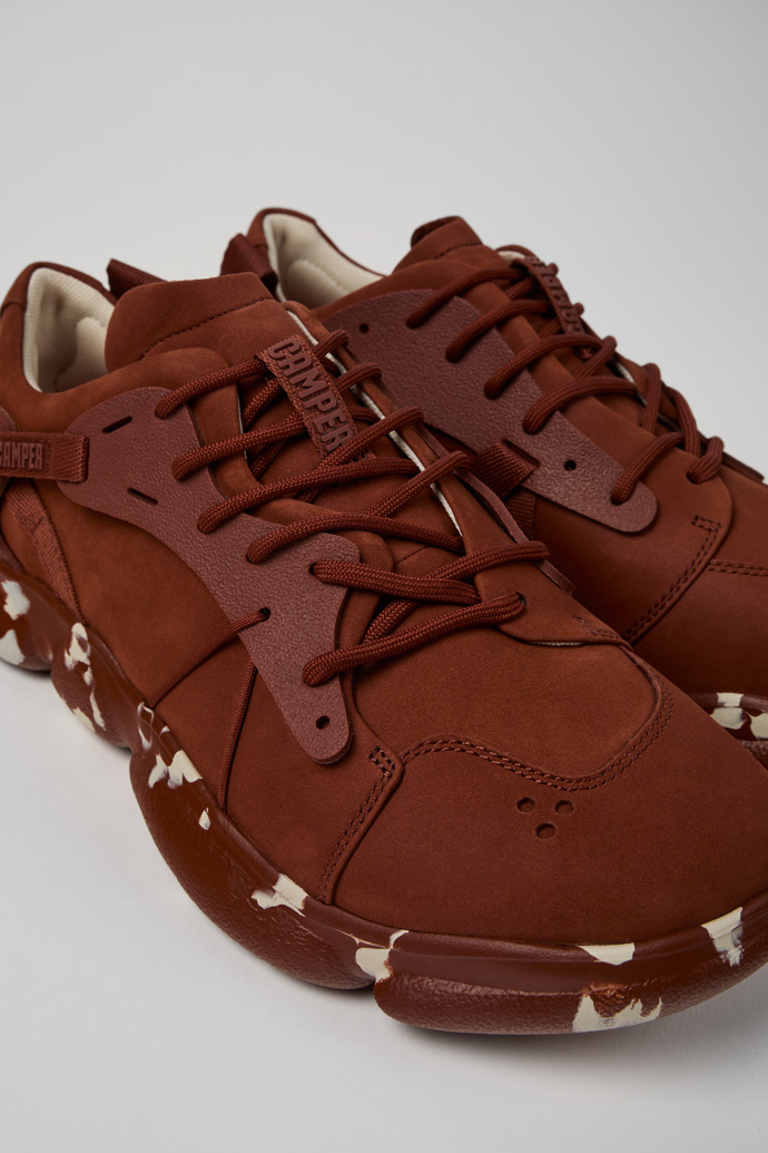Neu Eingetroffen Camper Karst - Roter Herrensneaker aus Nubukleder und Textil