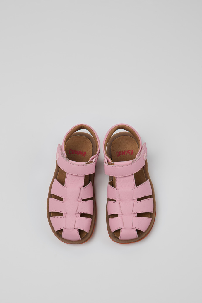 Neu Eingetroffen Camper Bicho - Rosa geschlossene Kindersandale aus Leder.