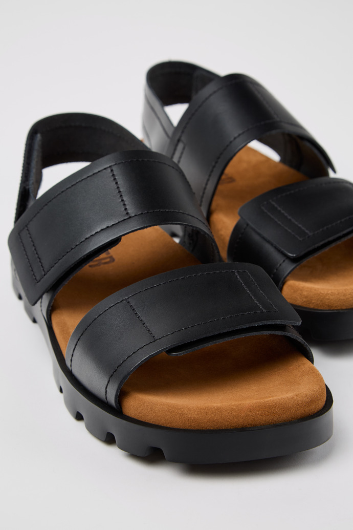 Neu Eingetroffen Camper Brutus Sandal - Schwarze Herrensandale aus Leder.