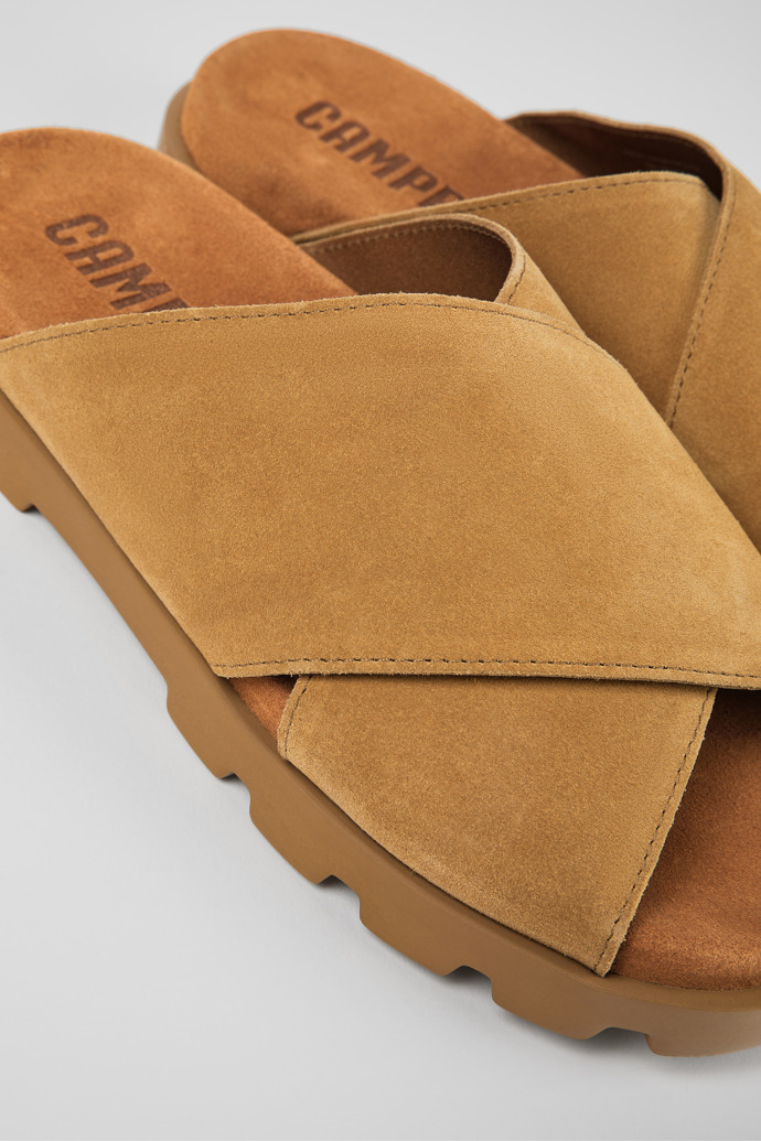 Neu Eingetroffen Camper Brutus Sandal - Beige Herrensandalen aus Nubukleder mit Kreuzriemen